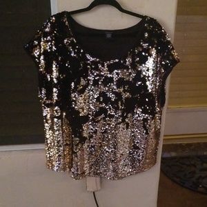 Double sided sequins top